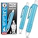 Bluepet® 2X Automatische Zeckenpinzette | Zeckenentferner zur Entfernung von Zecken bei Mensch und Tier | Zeckenzange als erste Hilfe für Hund & Katze im Haus
