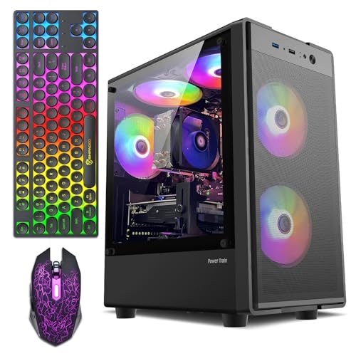 ZER-LON Gaming PC Desktop Computer, Intel Core I5 up to 3.6GHz, RX 550 4G GDDR5, 16G RAM, 512GB SSD,...