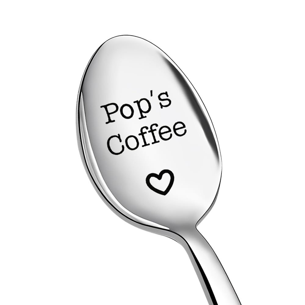 Grandad Father Day Gift for Pop Pops Birthday Gifts for Grandad Grandpa Pops Coffee Spoon