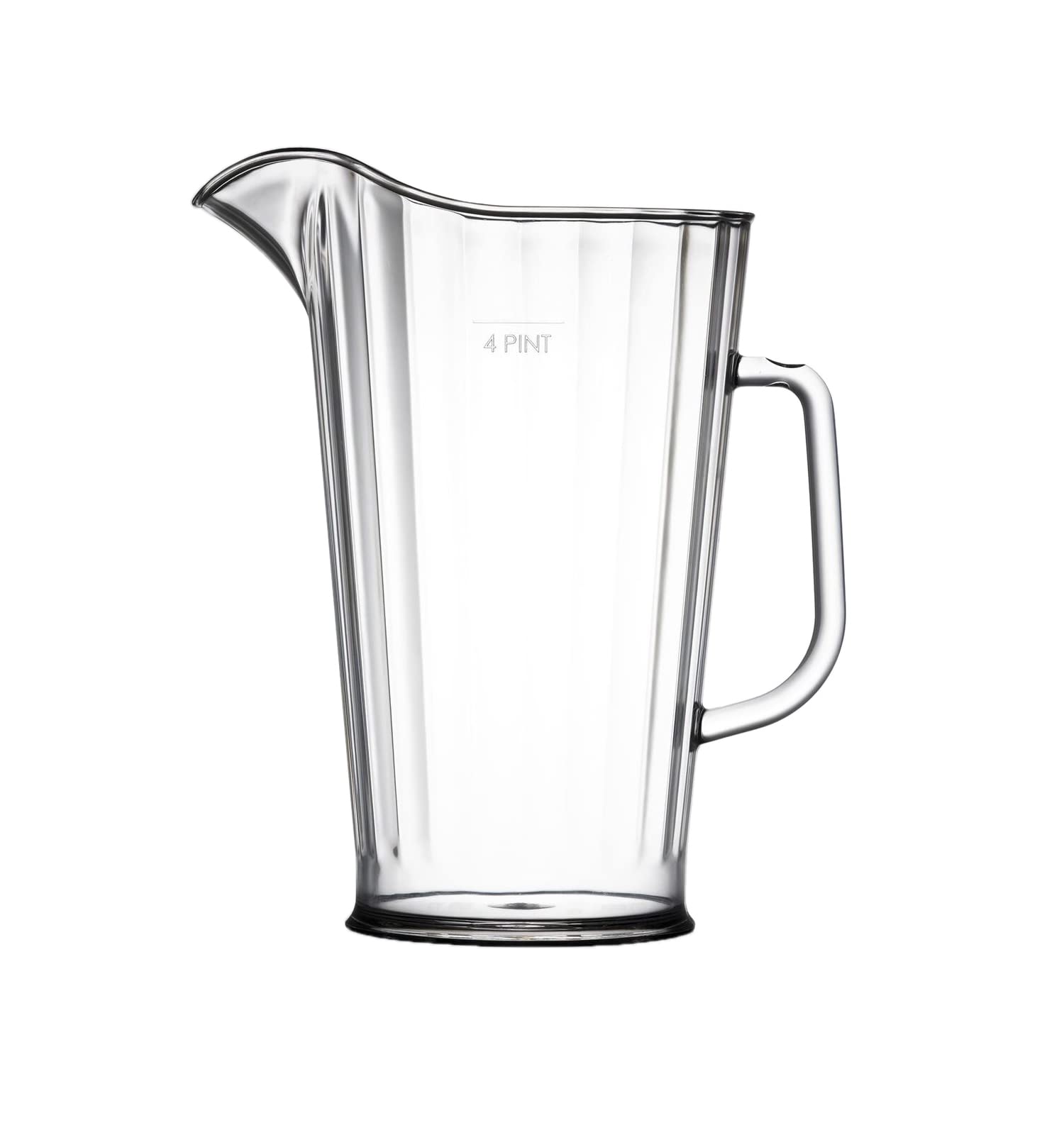 Cater For You Virtually Unbreakable Plastic 4 Pint Pitcher or Jug with CE Stamp, Clear, 2840ml