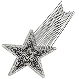 DRESSOOS 星型 ラインストーンアップリケ アイロン接着パッチ 衣類用樹脂パッチ DIYバッグ 衣服装飾に適した