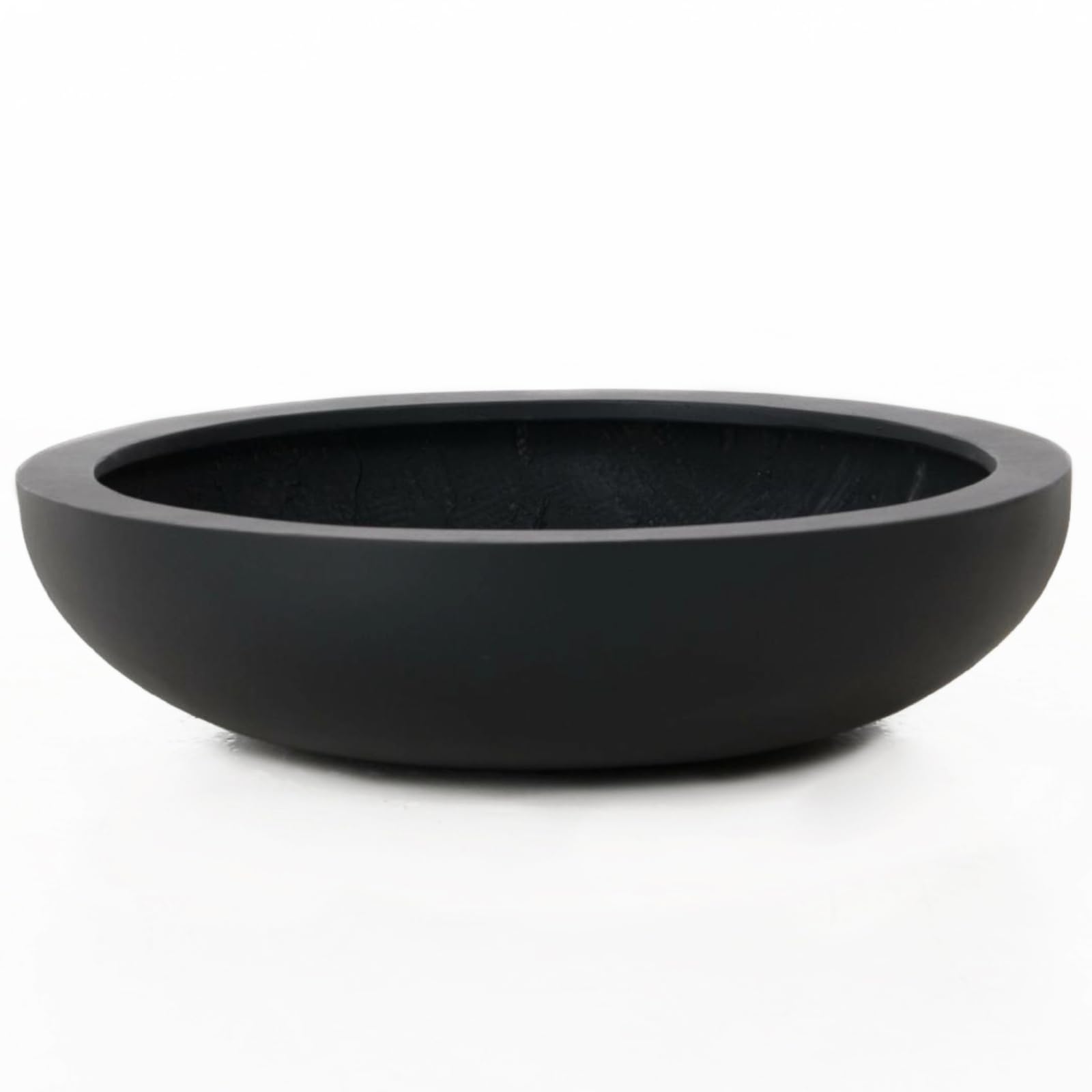 VIVANNO Pflanzschale Blumenschale Dekoschale Fiberglas anthrazit robust langlebig 14 x 54 cm