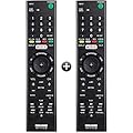 Ogilly RMT-TX100U Replacement Remote Control for Sony TVs, Bravia, 4K UHD LCD LED HD Smart TVs with Netflix Shortcut Buttons, Black (Pack of 2)