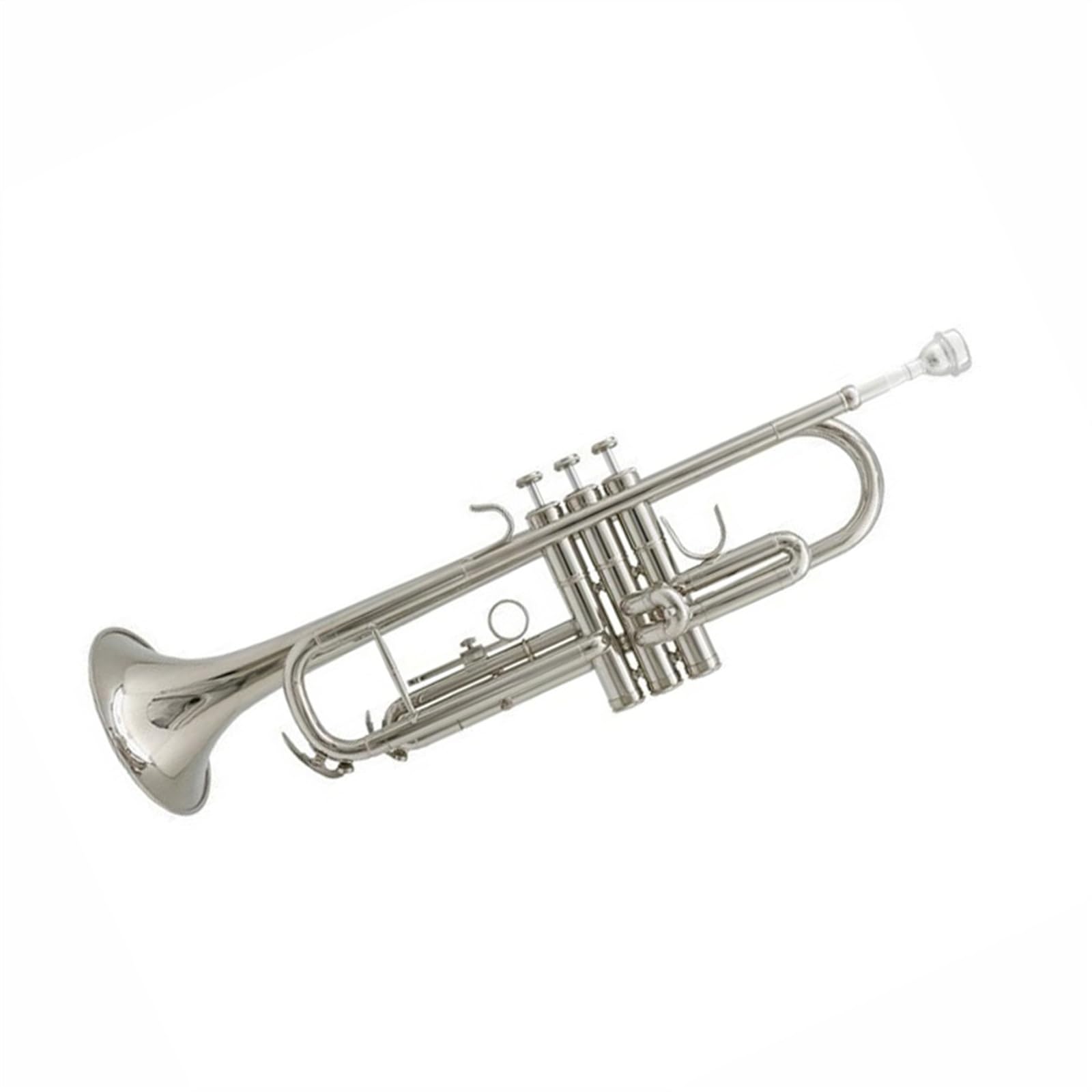 Standard Trąbka Trąbka B-dur Początkujący Profesjonalny Mosiądz Trwały Wykwintny Instrument Trąbkowy Standard(Silver)