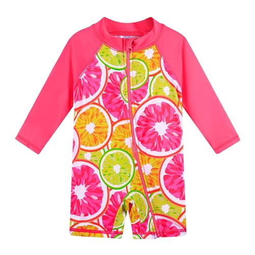 Image of XFGIRLS Baby /Toddler Girls Swimsuit Long Sleeve One-Piece Bathing Suit Rash Guard