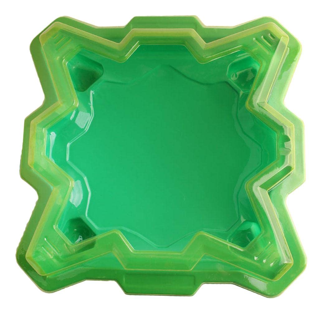 PVC Burst Gyro Combat Arena Spinning Top Stadium Plate with Cover Green | Educational | Educational Toys |