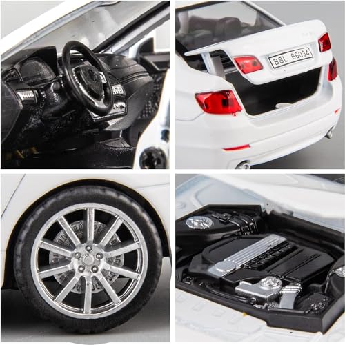 Image of 1:32 Diecast BM 535I Toy Car Scale Model Pull Back Vehicles Alloy Simulation Supercar with Lights and Sound Also for Car Dashboard Kids Adult