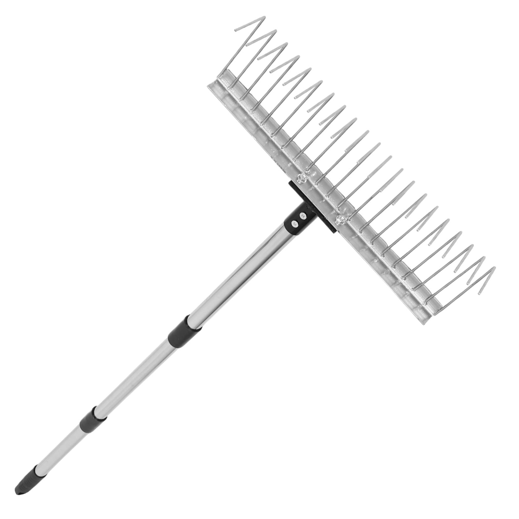 BESTonZON Rastrello Manuale per Foglie e Detriti Adatto per Prati, Cortili e Aree Verdi con Design Salvaspazio e Impugnatura Ergonomica