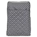 Everything Mary Deluxe Quilted Fabric Sewing Machine Cover, Grey Diamond - Covers Singer, Brother & Most Standard Machines - Protective Dust Case Bag with Storage Pockets for Needles & Accessories