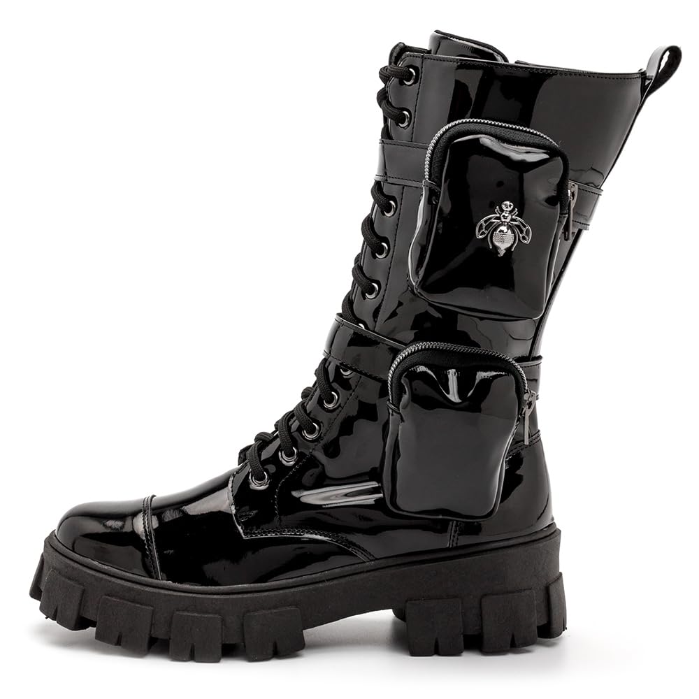 Bota Coturno Verniz Feminino Tratorado Cano Médio 2 Bags Moda Fashion em promoção! Veja a oferta e mais achadinhos de Botas 4 Hoje é o melhor dia para comprar Bota Coturno Verniz Feminino Tratorado Cano Médio 2 Bags Moda Fashion com aquele preço maroto! Promoção! Aproveite a oferta! 4