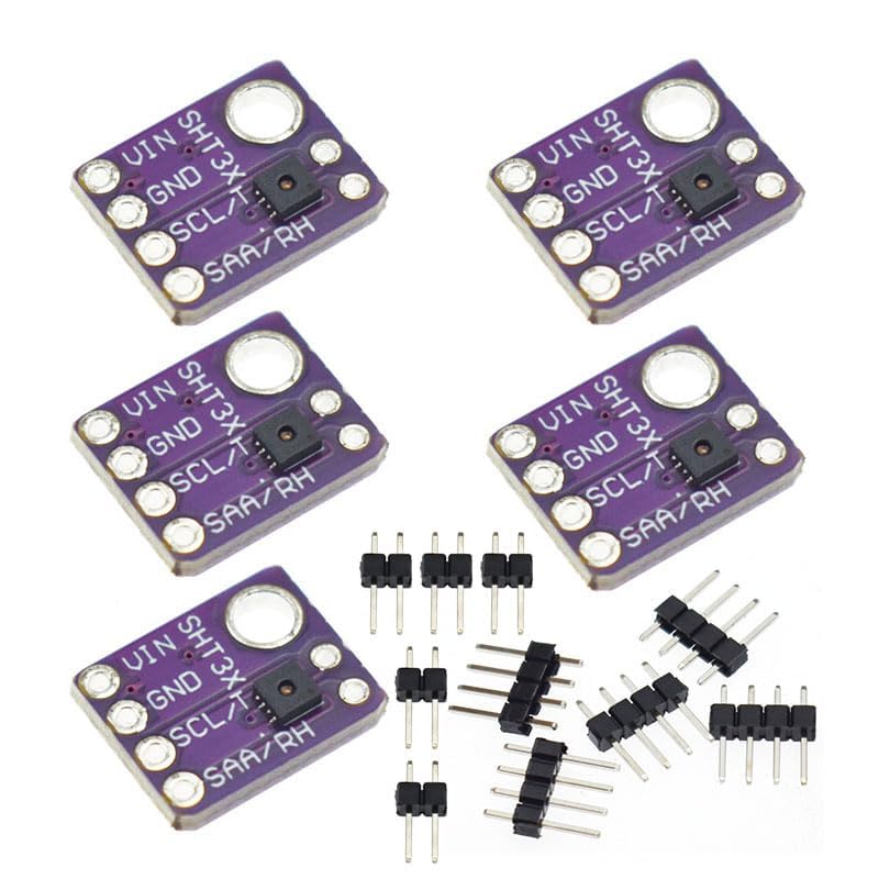 5Pcs GY-SHT30-D GY-SHT31 SHT35 SHT40 SHT41 SHT45 SHT31-D Temperature Humidity Sensor Breakout Weather modules (GY-SHT30-D)