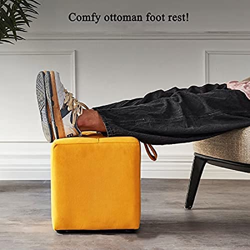 Repose-pieds ottoman velours pour salon cocooning et moderne