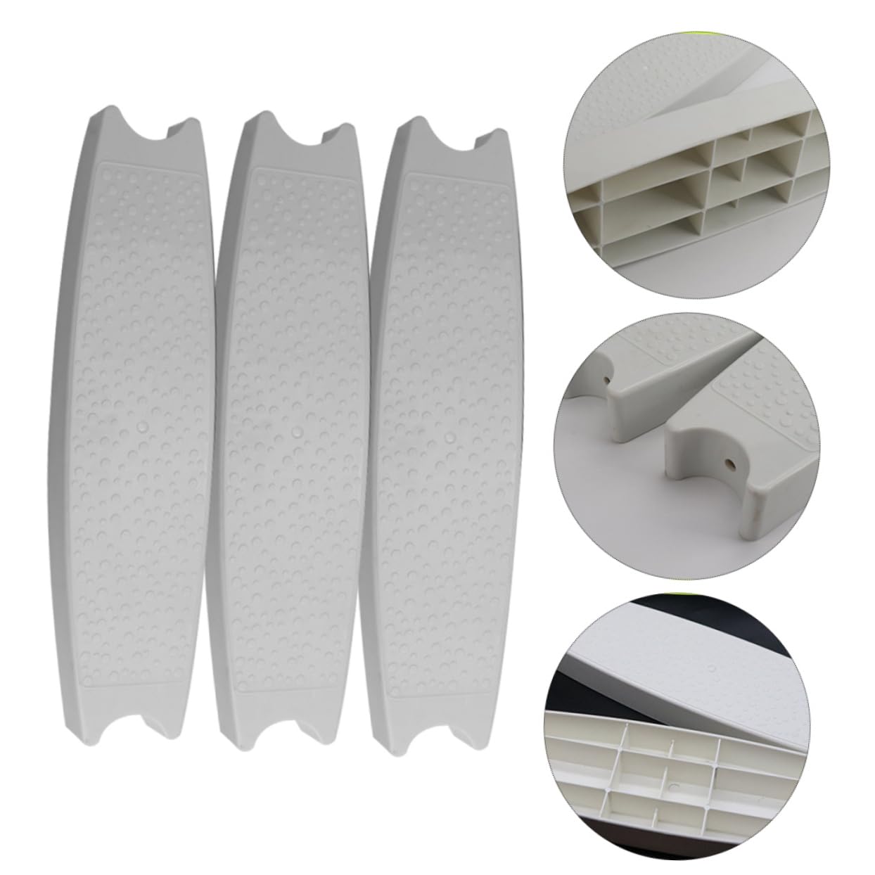 Marche Stable Antidérapante Piscine Abs de Lot Blanche de 3 Set