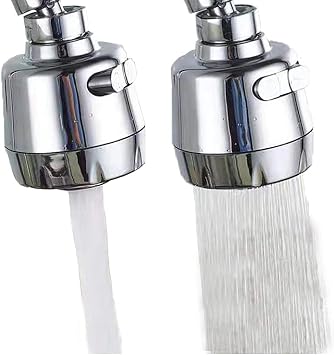 360 Swivel Kitchen Sink Faucet Aerator Faucet Sprayer Attachment Tap Aerator Faucet Nozzle Faucet Head 55/64 Female Thread for Kitchen, Bathroom Faucet Shorter Style 1PC,Adapter Included