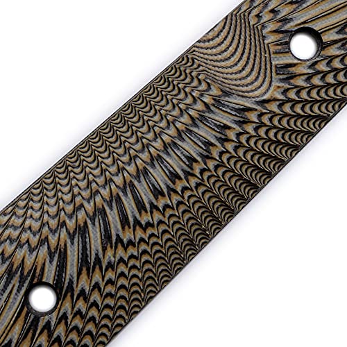 Cool Hand 1911 Grips, Magwell Cut , Full Size(Government/Commander), Sunburst Texture,G10, Ambi Safety Cut Coyote Color #TOP4