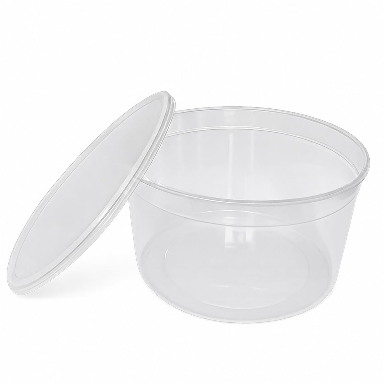 M1ss Clear 4000Ml Large Round Food Storage Containers With Lid Stackable Leakproof Plastic Food Containers Freezer, Microwave And Dishwasher Safe Bpa Free Food Containers