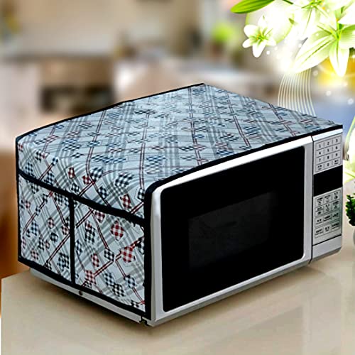 Image of KANUSHI Industries Microwave /Oven Top Cover with 4 Utility Pockets (VAR1-MICRO-NW-NEW-02-TOP)