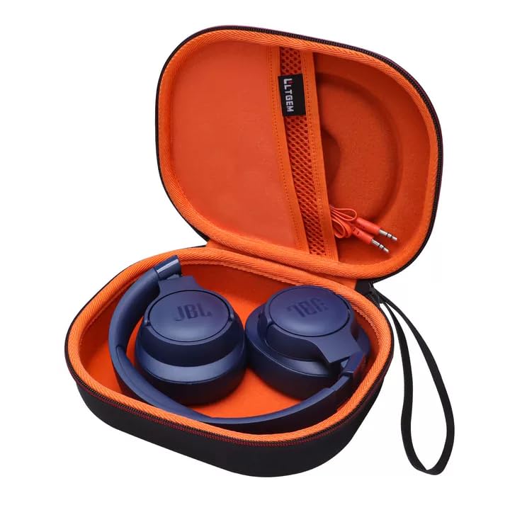 L LTGEM Hard Case for JBL LIVE 770NC, 660NC, 670NC or JBL Tune 510BT, 520BT, 570BT, 720BT, 710BT, 670NC, 770NC, 760NC, Folding Headphone - Portable Travel Bag (Case Only) - Orange