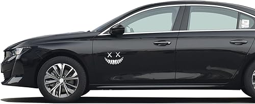 Miniatura 4 de Jfbrix - Pegatina de demonio sonriente reflectante para coche, divertida y genial pegatina troquelada impermeable para ventana de coche
