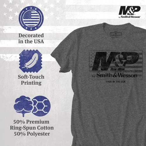 Smith & Wesson M&P Mens Logo T-Shirt, Officially Licensed Short-Sleeve Graphic Tee2