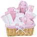 Trend Lab Deluxe 12 Piece Gift Basket Set in Pink