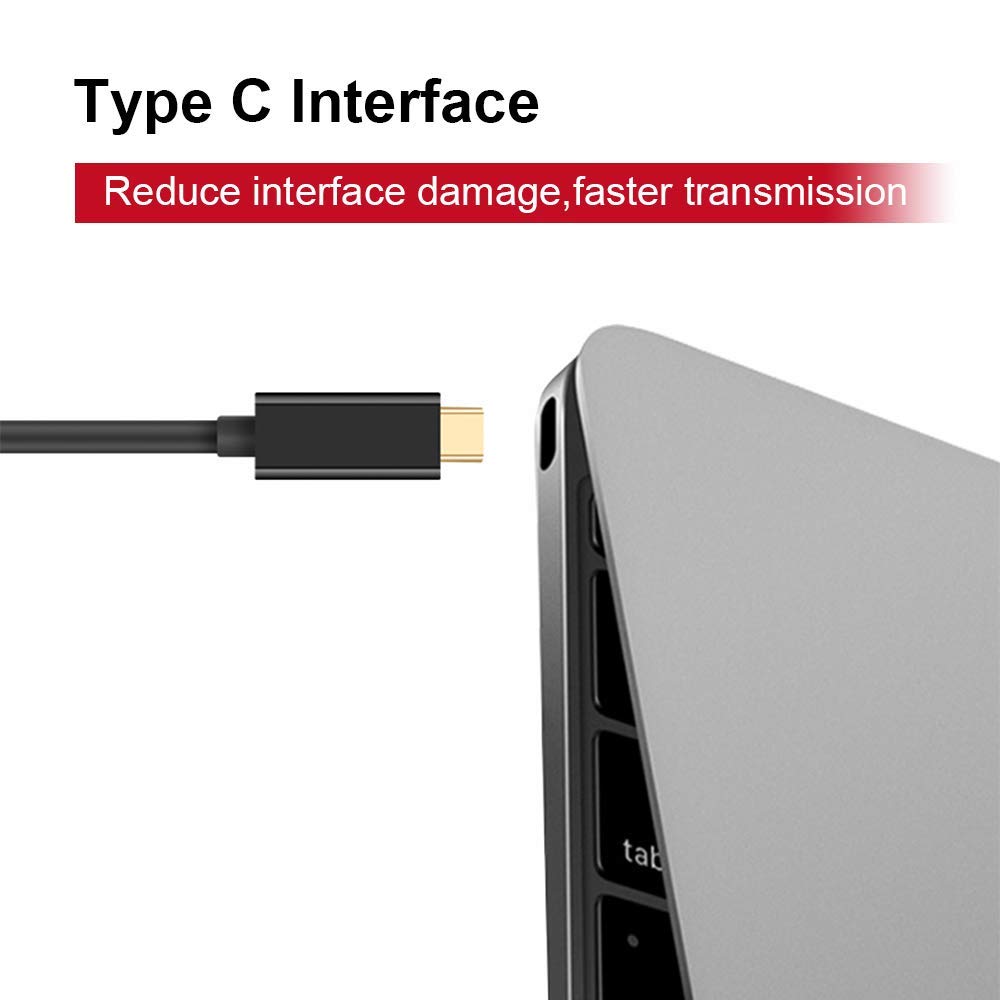 Upgrow, Cavo da USB-C a DVI, 4K a 30 Hz, da Thunderbolt a DVI, USB tipo C a DVI femmina, 1,8 m, compatibile con per MacBook Pro 2017-2020, Surface Book 2, Dell XPS 13, Galaxy S10