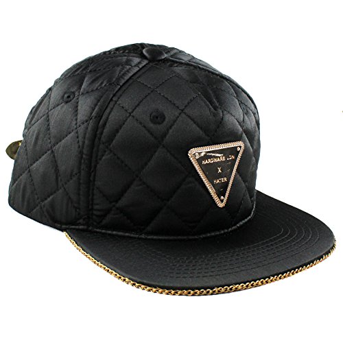 Hater Quilted Gold Chain Snapback Hat #TOP1