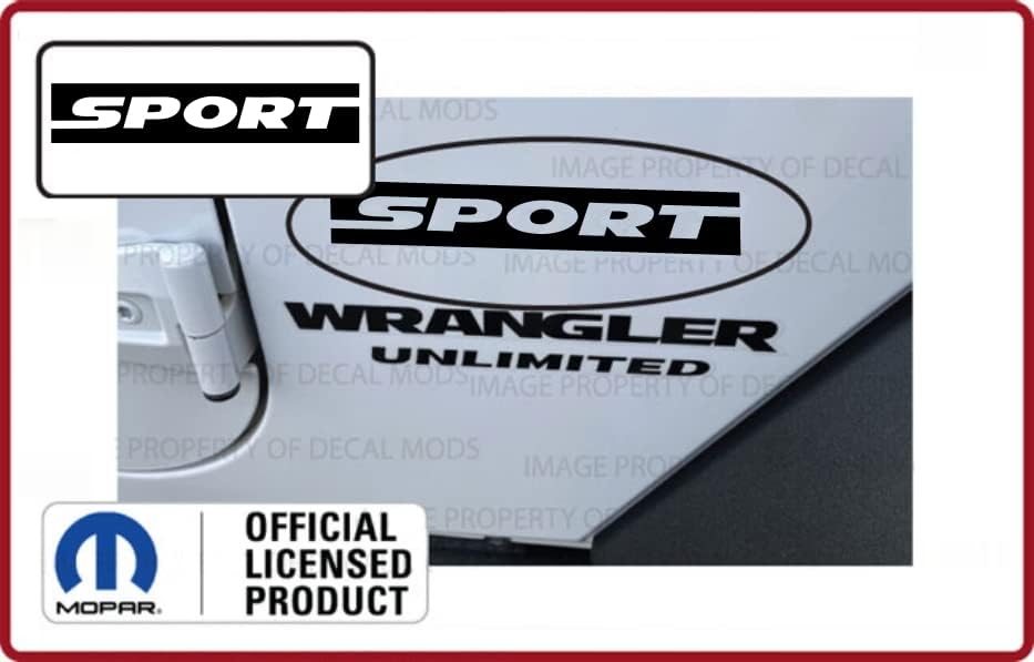 Miniatura 6 de Decal Mods Fender Sport - Logotipo lateral pequeño para Jeep Wrangler JK (2007-2018) (juego de 2) plateado metálico CMS  SJ5K5