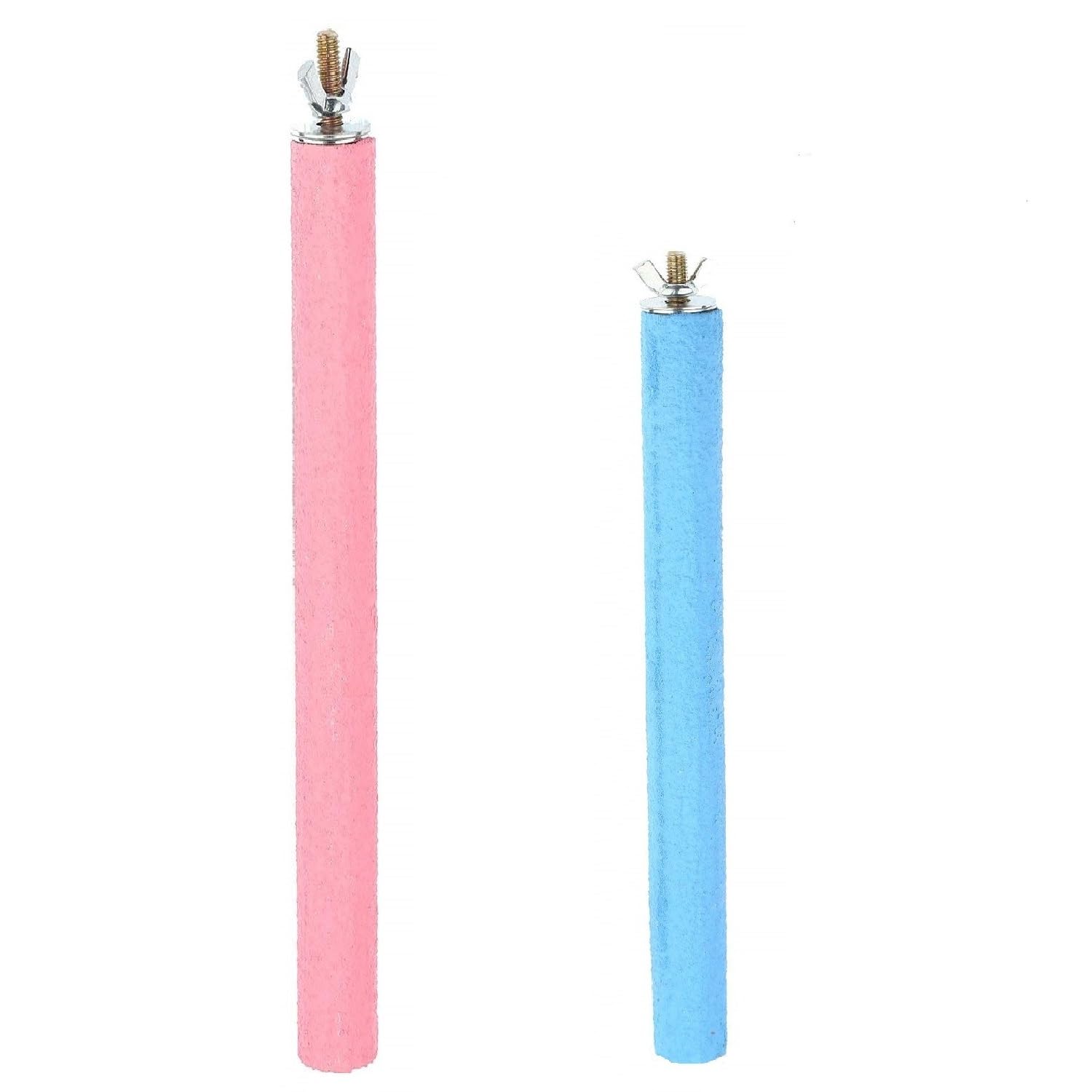 Bird Cage Perch Parrot Sand-Surface Stand 2Pack Grinding Wood Stick Platform Molar Toy Branch for Macaw African Greys Budgies Cockatoo Parakeet Cockatiel Conure Lovebirds