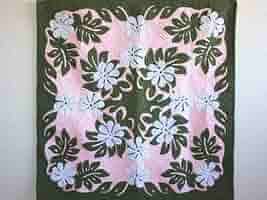 オレンジハワイアンキルト　ハンドメイド ハワイアンキルトキット&レッスン Hawaiian quilt Kai