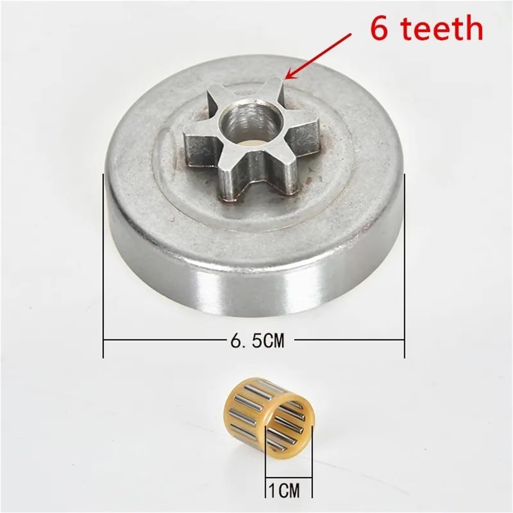 Piñón 941C Sp con rodamiento apto for Ef Em OM 932 936 937 741 941C 941CX 410C GS44 GS451 GS440 tambor de embrague de motosierra(6 teeth)