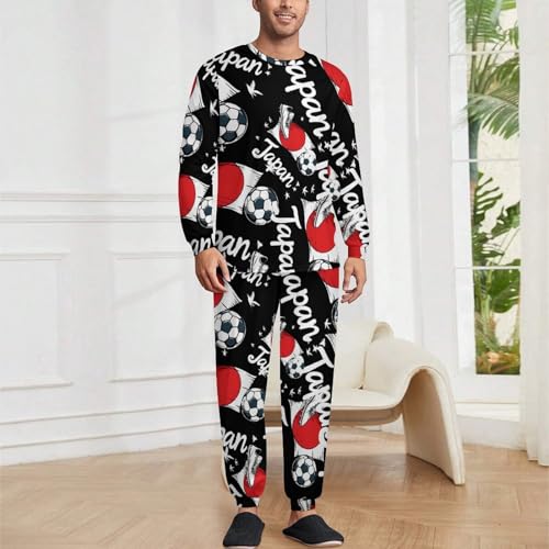 Japan Flag Jersey Japanese Soccer Pajama Set Long Sleeve Lounge Sets Sleepwear 2 Pjs Nightwear for Men Women2