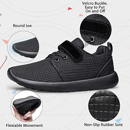 Image of TOEDNNQI Boys Girls Sneakers Kids Lightweight Breathable Strap Athletic Running Shoes for Little Kids /Toddler