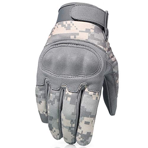 Wtactful B16-ACU-L Tactical Gloves For Airsoft Paintball Motorcycle Motorbike Cycling Riding Hunting Hiking Operator Climbing Camping Work Touch Screen Full Finger Gloves Size Camouflage Acu Size Large B16 thumb #1