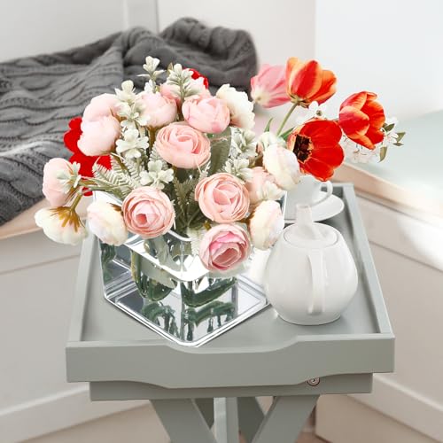Tioncy BOO-TIONCY-9596 12 Pcs Clear Square Vase 5'' X 5'' Acrylic Flower Vase Plastic Vases For Centerpieces Acrylic Cube Plastic Vases Bulk Succulent Pots Planters thumb #4