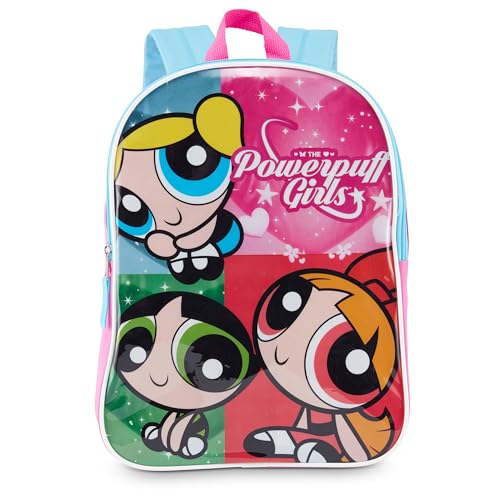 Fast Forward Powerpuff Girls Toddler Girl Backpack for Kids - Toddler Back Pack with Padded Straps - Little Kids Bagpack - Comfy Preschool Backpack - 15