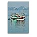 Produktbild CALVENDO Premium Textil-Leinwand 50 x 75 cm Hoch-Format Fischerboot in der Ha Long Bucht, Vietnam, Leinwanddruck von Joern Stegen