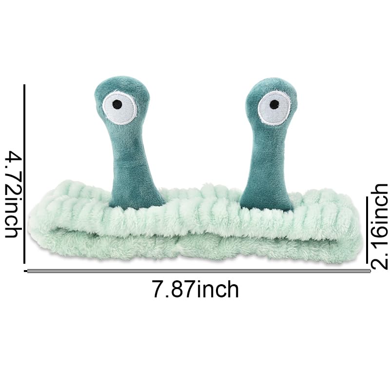 Miniatura 2 de Diadema con diseño de caracol para la cabeza, para maquillaje facial, banda para el cabello con dibujos animados, de forro polar coral, diademas