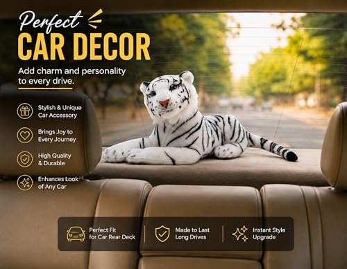 Image of Tickles Tiger Soft Stuffed Plush Animal Toy for Kids Boys & Girls Birthday Gifts (Color: White Size: 39 cm)