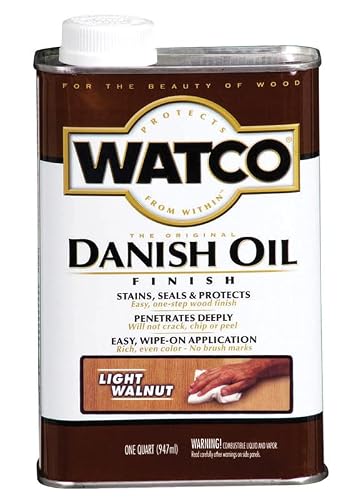 Danish Oil Wood Finish, Light Walnut, 1-Qt.