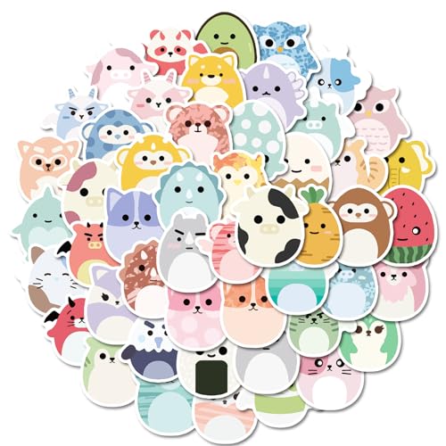 50枚たまご動物不倒翁カートゥーンかわいいクリエイティブステッカーセット人気、手帳本鉛筆ケーススピーカー装飾おしゃれ防水DIYキラキラごほうびデカールノート水筒スマホケーススケボー旅行バッグギター文具子供部屋シール用