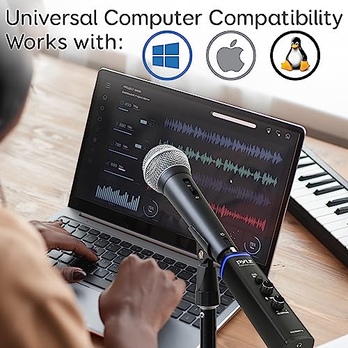 image for Pyle Microphone XLR-to-USB Signal Adapter - Universal Plug and Play XL