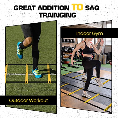 Zncmrr Agility Ladder Speed Training Equipment Set, 20Ft Adjustable 12 Rung Workout Ladder, Running Speed Parachute And 10 Disc Cones For Football, Basketball, Baseball And Footwork Skills Training #TOP3