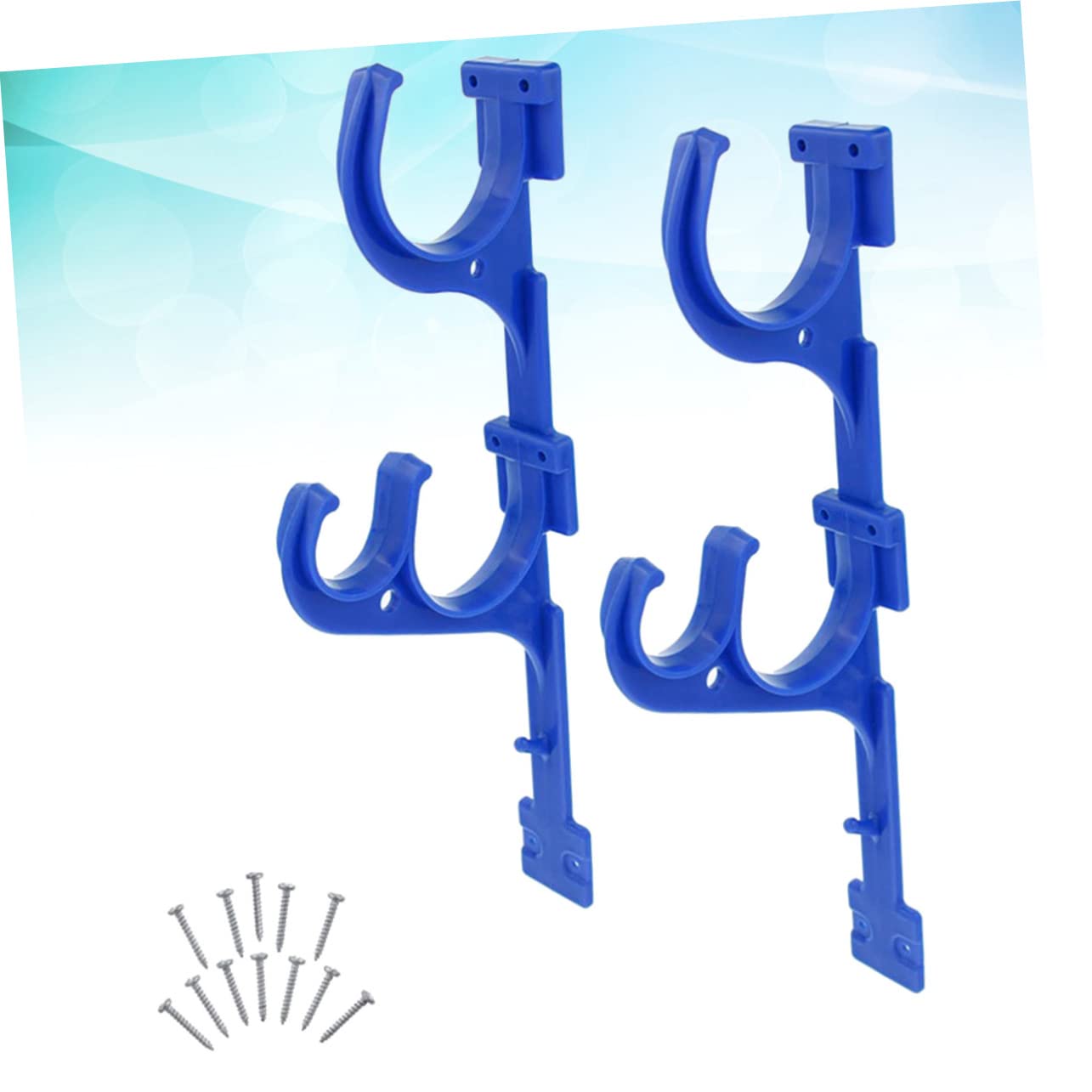 INOOMP 3 Juegos Gancho para Herramientas de Piscina Perchas de Almacenamiento de Garaje de Piscina Colgador de Herramientas de jardín Gancho de Red Colgador para Colgar Herramientas Blue