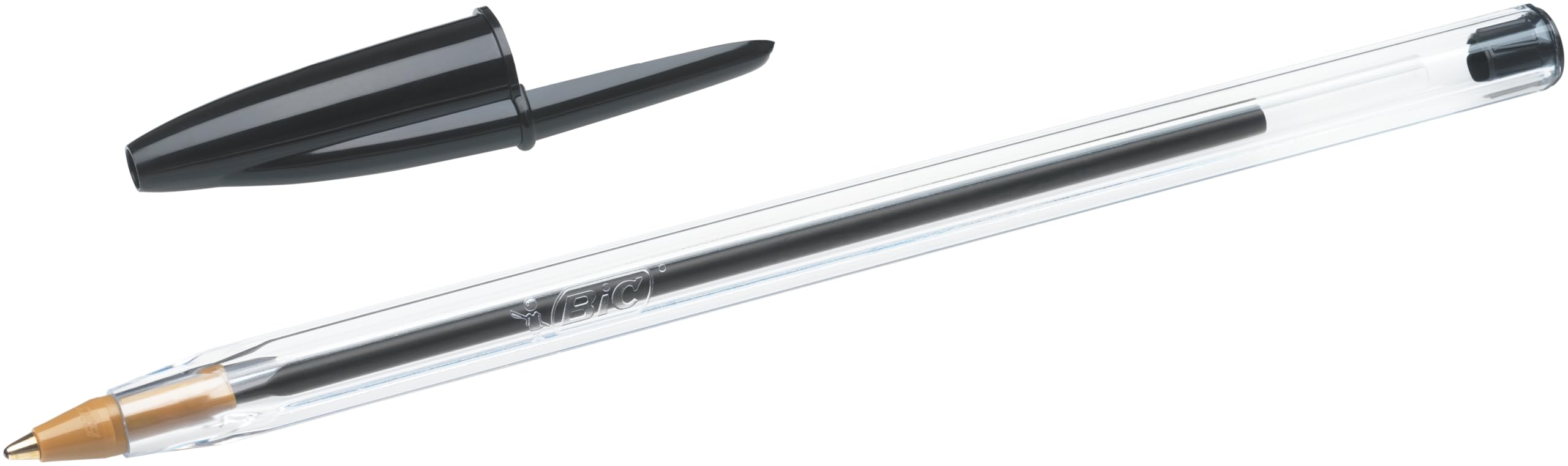 Bic Cristal Original Stylo-Bille Pointe Moyenne (1,0 mm) Largeur de trait (0,4 mm) - Parfait pour l'Ecole et au Bureau - Noir, Lot de 90 + 10 gratuits