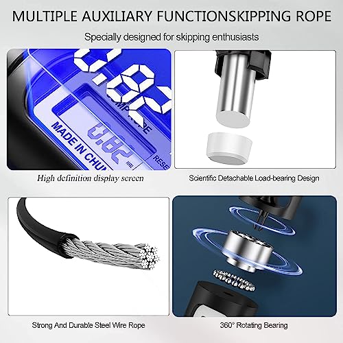 Senshuomy Skipping Rope with Counter,Digital Speed Jump Rope,LCD Display - Image 4