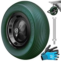 PU Kruiwagenwiel – luchtband 40 cm diamter / 9.5 cm breed – max 250 kg – inclusief as – Vervangwiel voor Kruiwagen – rood / zwart – | Gecontroleerde retourproducten en nieuwe overstockproducten tegen een onverslaanbare lage prijs