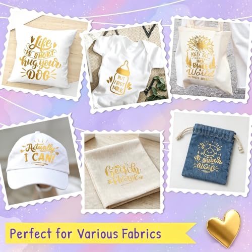 Image of Gold Heat Transfer Vinyl Metallic Gold Iron HTV Iron on Vinyl for T-Shirts | Metallic Gold