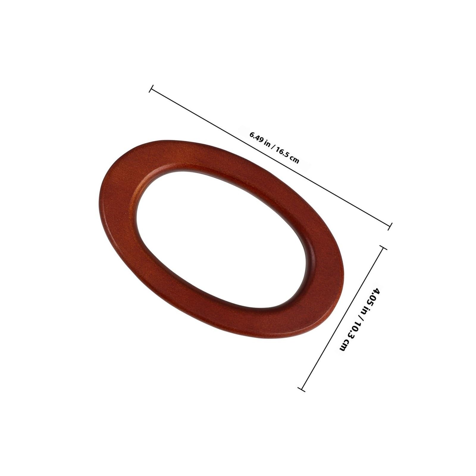 4 manijas ovaladas de madera con ranura Para Bricolaje De Bolsos | Asas de repuesto de madera maciza for bolsos hechos a mano