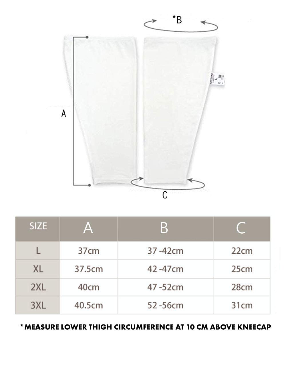EDENSWEAR Zinc-Infused Knee Wrap for Adults with Sensitive skin (Large), white - Image 2